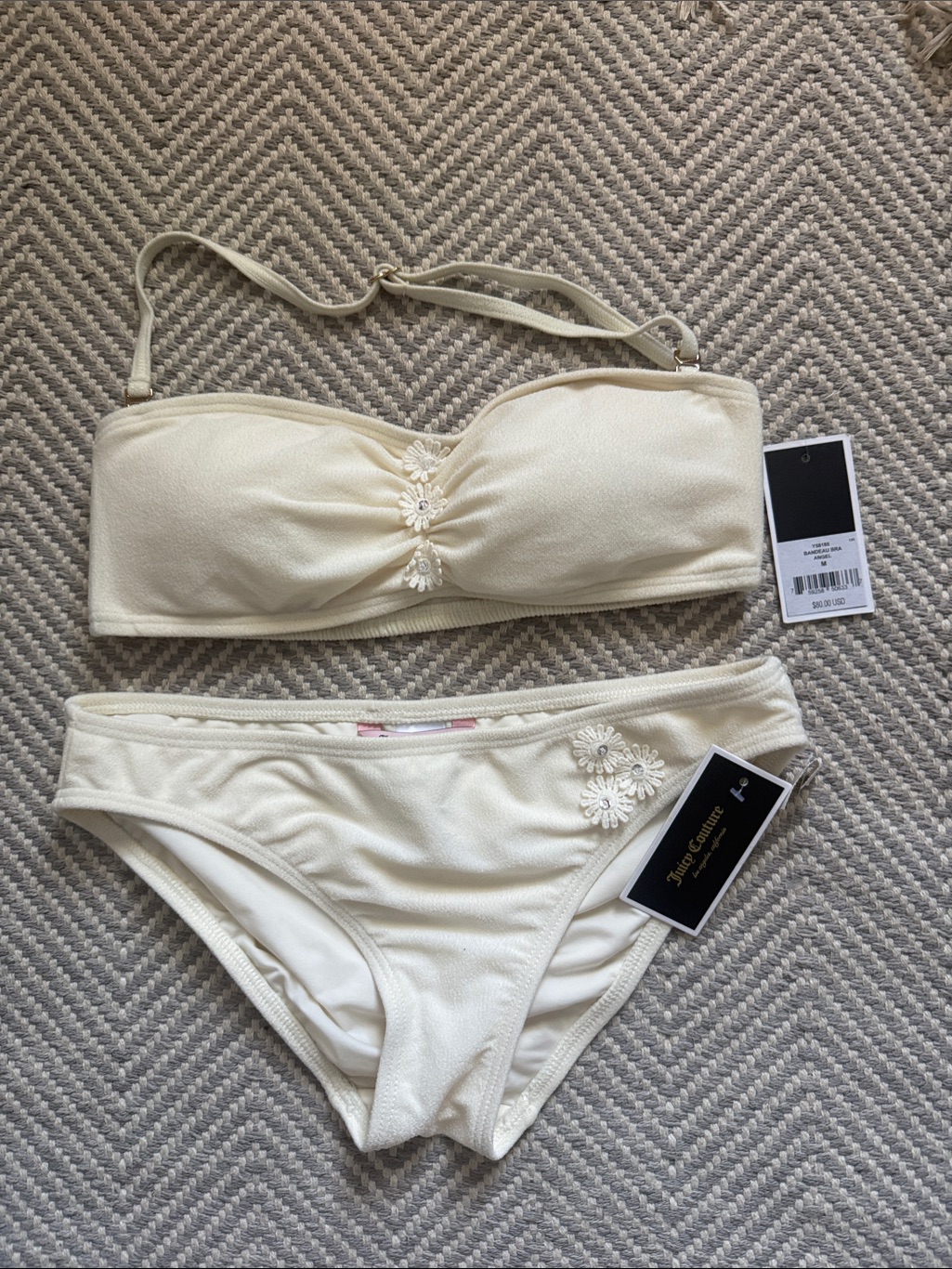 Two Piece Vintage Juicy Couture Bikini Set.